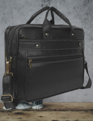 Shivra Men & Women Black Messenger Bag