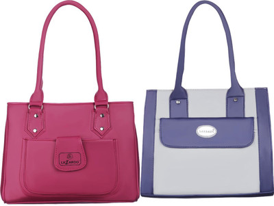 Lazzaroo Women Maroon, Grey Shoulder Bag(Pack of: 2)