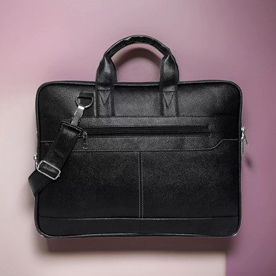 Shivra Men & Women Black Messenger Bag