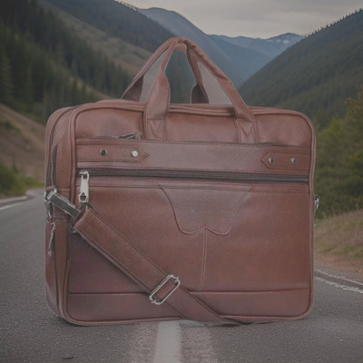 Shivra Men & Women Tan Messenger Bag
