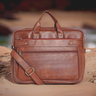 Shivra Men & Women Tan Messenger Bag