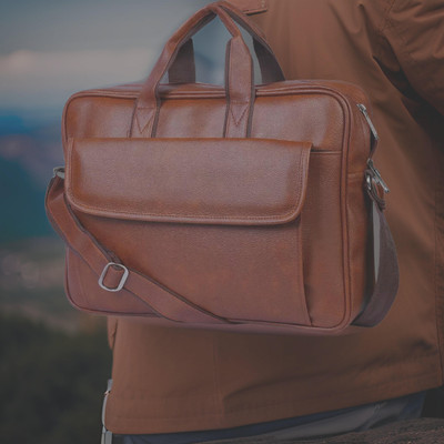 Shivra Men & Women Tan Messenger Bag