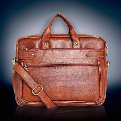 Shivra Men & Women Tan Messenger Bag