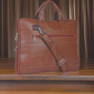 Shivra Men & Women Tan Messenger Bag