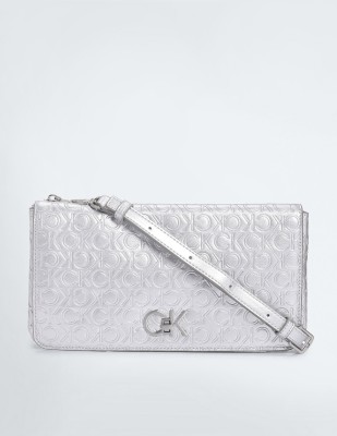 Calvin Klein Grey Sling Bag Re-Lock Double Gusette_Emb