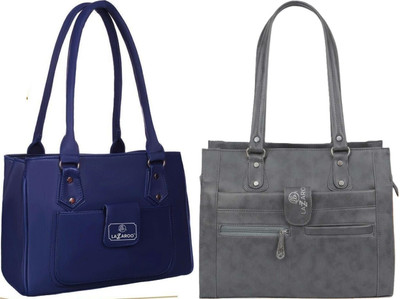 Lazzaroo Women Blue, Grey Shoulder Bag(Pack of: 2)