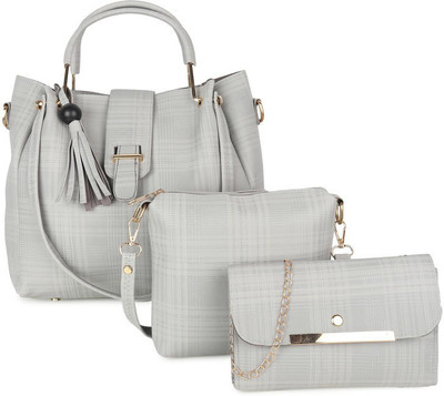 house of common Women Grey Messenger Bag(Pack of: 3)