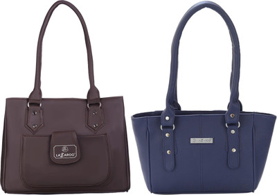 Lazzaroo Women Brown, Blue Shoulder Bag(Pack of: 2)