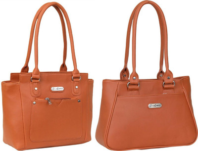 Lazzaroo Women Tan, Tan Shoulder Bag(Pack of: 2)