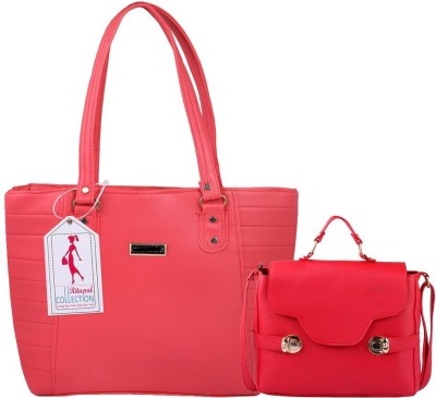 house of common Women Pink, Pink Tote(Pack of: 2)