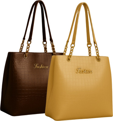 Vedara Women Brown, Tan Messenger Bag(Pack of: 2)
