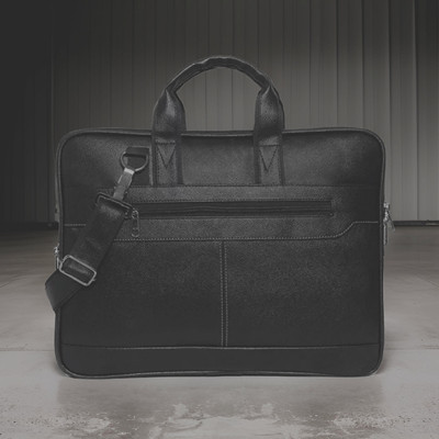 Shivra Men & Women Black Messenger Bag