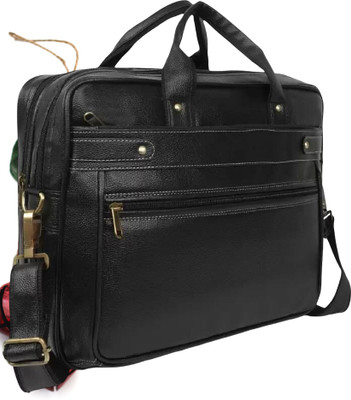 Shivra Men & Women Black Messenger Bag