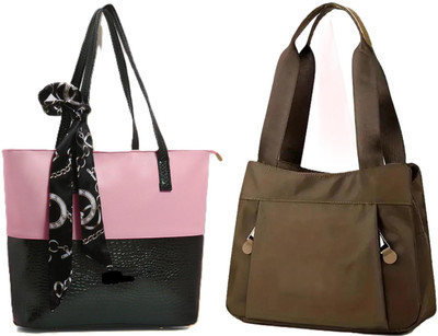 Reprox Women Pink, Brown Messenger Bag(Pack of: 2)