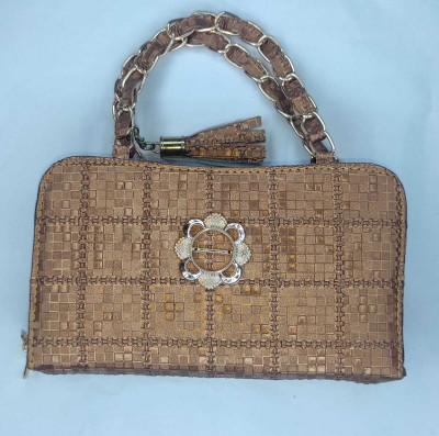 Just Me Women Brown Handbag