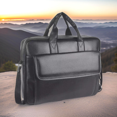 Shivra Men & Women Black Messenger Bag