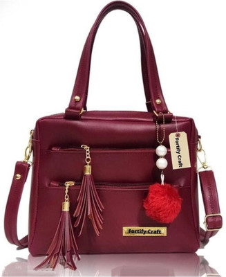 Reprox Women Maroon Hand-held Bag