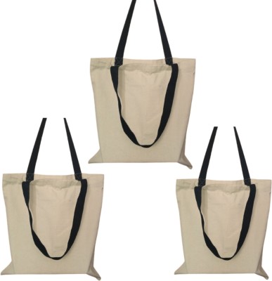 prageet Women White Tote(Pack of: 3)