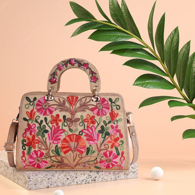 Eveda Women Multicolor, Beige Handbag
