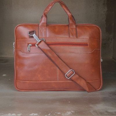 Shivra Men & Women Tan Messenger Bag