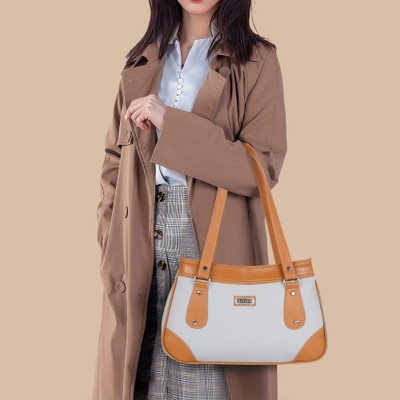 Snappy Women Grey, Tan Shoulder Bag