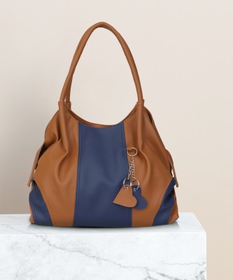 FEARLESS Women Tan, Blue Shoulder Bag