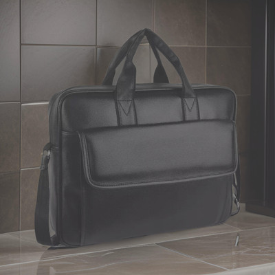 Shivra Men & Women Black Messenger Bag