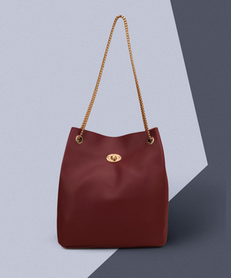PEARLUXIS Women Maroon Shoulder Bag