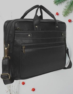 Shivra Men & Women Black Messenger Bag