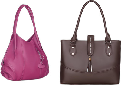 High Gravity Women Maroon, Purple Hand-held Bag(Pack of: 2)