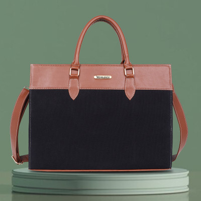 Womanix Women Black, Tan Handbag