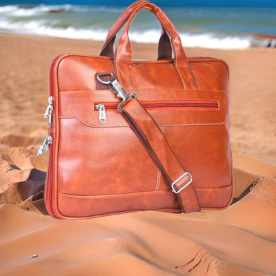 house of common Men & Women Tan Messenger Bag