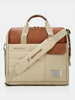 Uppercase Men & Women Beige Messenger Bag