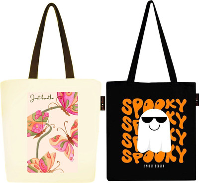 Peach Blossom Women Multicolor Tote(Pack of: 2)