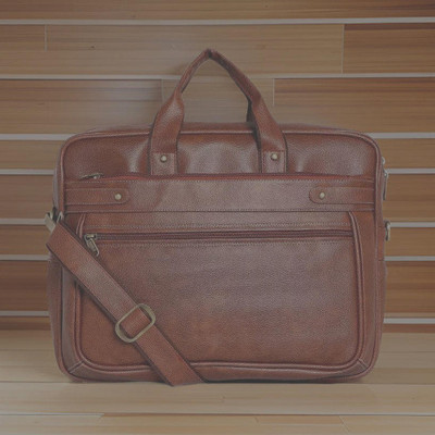 Shivra Men & Women Tan Messenger Bag
