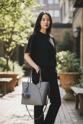 Pramadda Pure Luxury Women Grey Tote