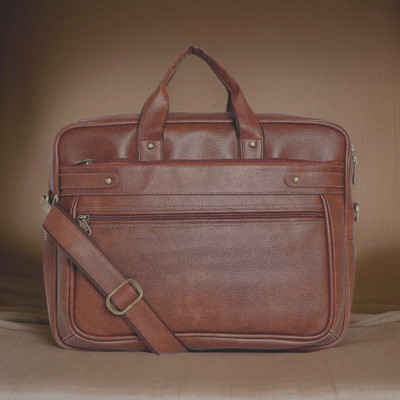 Shivra Men & Women Tan Messenger Bag