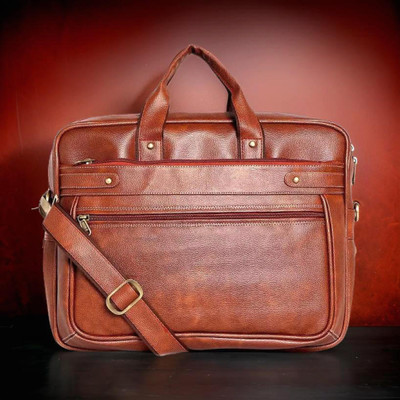 Shivra Men & Women Tan Messenger Bag