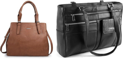 CIMONI Women Black, Brown Handbag
