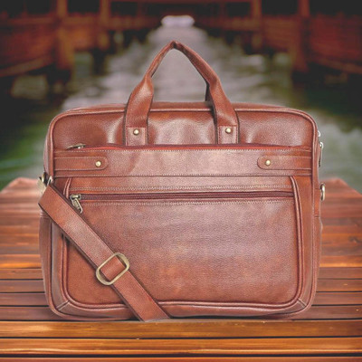 Shivra Men & Women Tan Messenger Bag