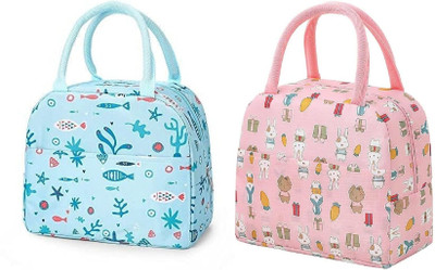 Kardiff Men & Women Blue, Pink Messenger Bag(Pack of: 2)