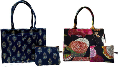 CRAFTWELL Women Multicolor Tote(Pack of: 4)