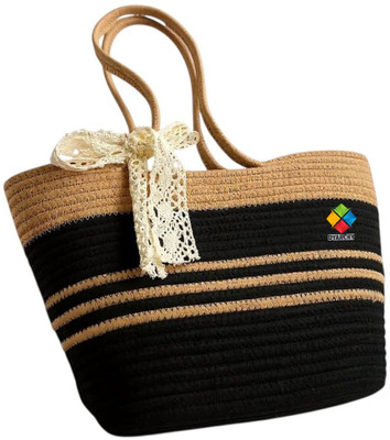 GHATIN Women Black, Beige Messenger Bag