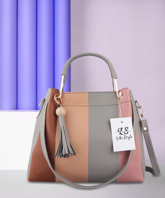 LIKE STYLE Women Grey Handbag(Pack of: 3)