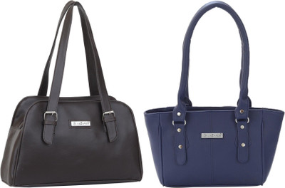 Lazzaroo Women Brown, Blue Shoulder Bag(Pack of: 2)