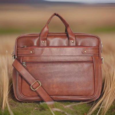 Shivra Men & Women Tan Messenger Bag