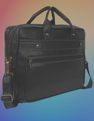 Shivra Men & Women Black Messenger Bag
