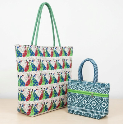 Nanda Store Women Multicolor, Green Shoulder Bag(Pack of: 2)