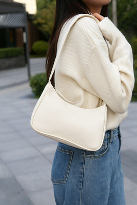 Clickandcart Women White Handbag