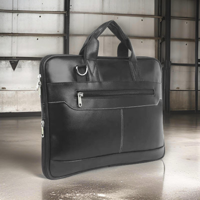 Shivra Men & Women Black Messenger Bag